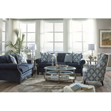 LaVernia - Navy - Sofa, Loveseat, Accent Chair, Coralayne Cocktail .