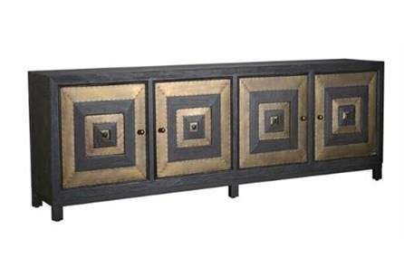 Square Brass 4 Door Sideboard | Square dining tables, Large .