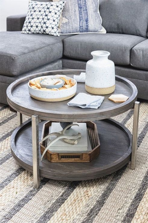 Swell Round Coffee Table | Coffee table small space, Coffee table .