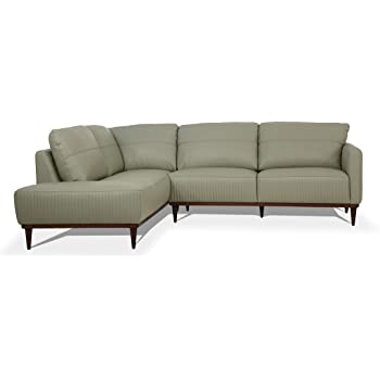 Amazon.com: ACME Tampa Sectional Sofa - - Airy Green Leather .