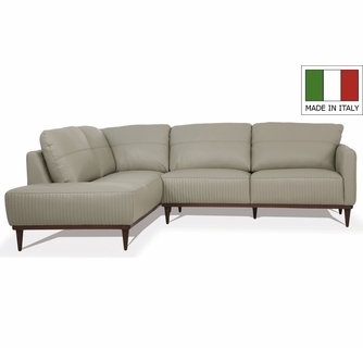Tampa 2-Pc Airy Green Leather LAF Sectional Sofa by Ac