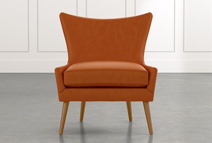 Tate II Tan Leather Accent Chair | Living Spac