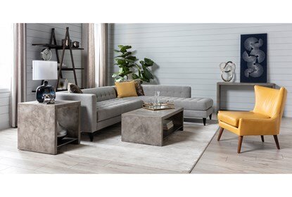 Tate III 2 Piece Sectional With Right Facing Armless Chaise .