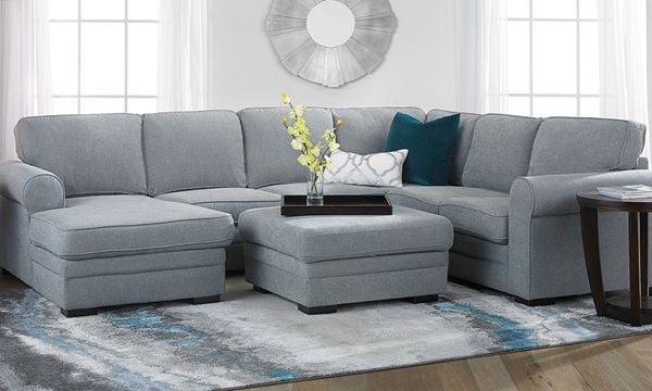 Abigale Roll Arm Sleeper Sectional with Storage Chaise | Sectional .