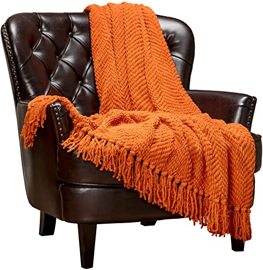 Amazon.com: Chanasya Textured Knitted Super Soft Throw Blanket .