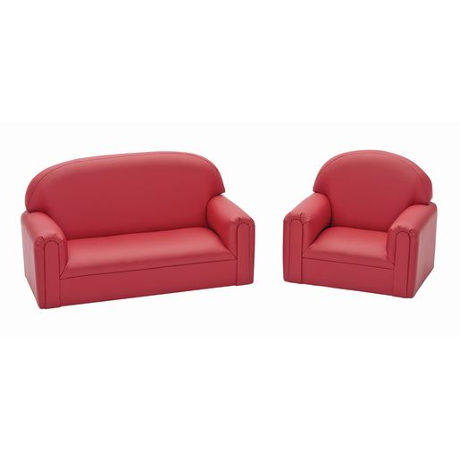 Toddler Sofa and Chair Set - Red Tables and Chai