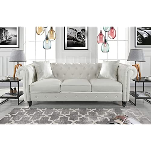 White Tufted Sofa: Amazon.c