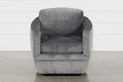 Chadwick Charcoal Swivel Accent Chair | Living Spac