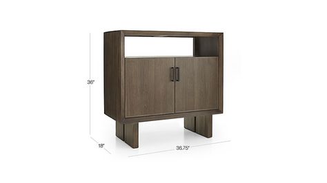 Monarch Shiitake Solid Walnut Small Sideboard | Crate and Barrel .