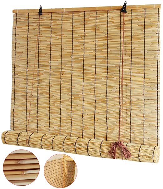 Amazon.com: Zlovne Natural Reed Curtain Curtain Bamboo Blind .