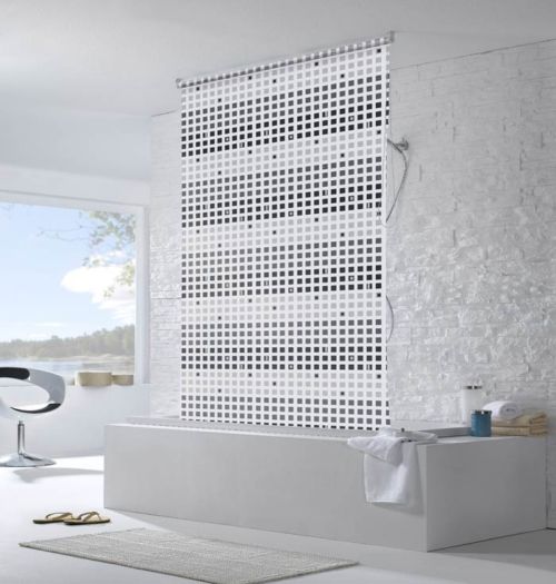 water resistant roller blinds in bathroom | Bathroom blinds .