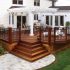 beautiful backyard deck with square design … | Patio deck designs .