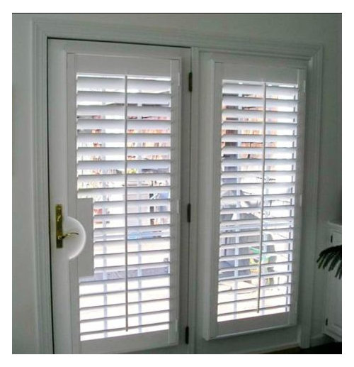 Blinds or curtains for french door