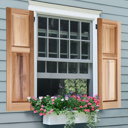 Exterior Wooden Shutters - Cedar Shutters | Hooks & Lattice .