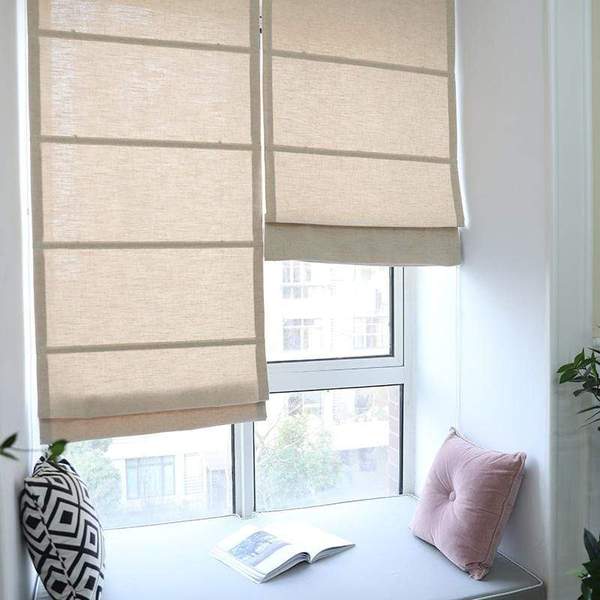 Roman Shades / Window Blind Fabric Curtain Drape Blackout Curtains .
