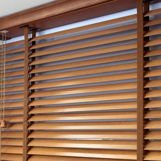 China 2" Premium Cordless Wood Blind Venetian Blinds Parts for .