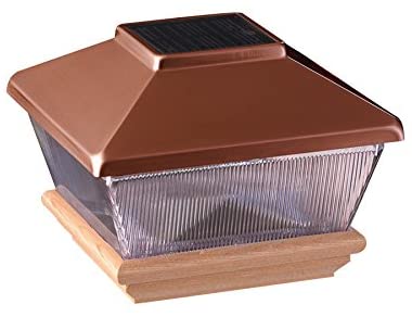 Amazon.com : Copper Top Solar LED Light 4" x 4" Post Caps for .