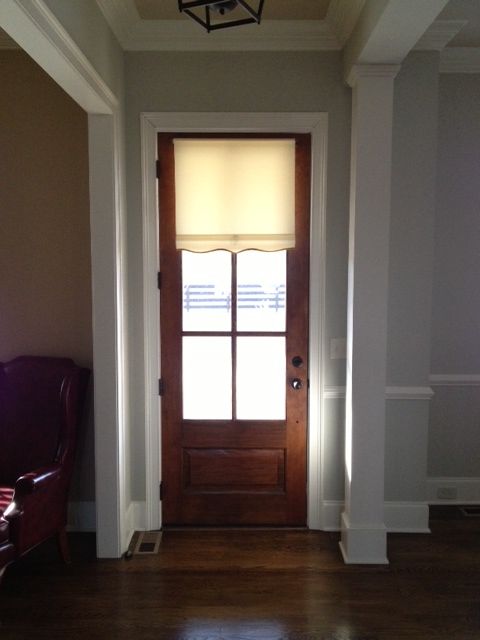 classic front door and cotton shade | Door shades, Entrance decor .