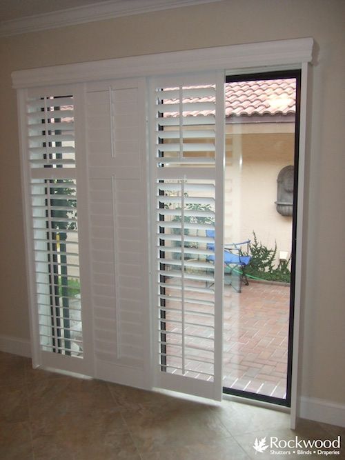 Sliding and French Door Shutters | Sliding glass doors patio .
