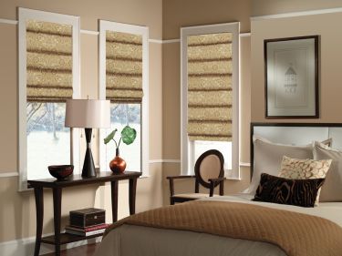 Patterned & Colorful Fabric Roman Shades - Affordable Shad