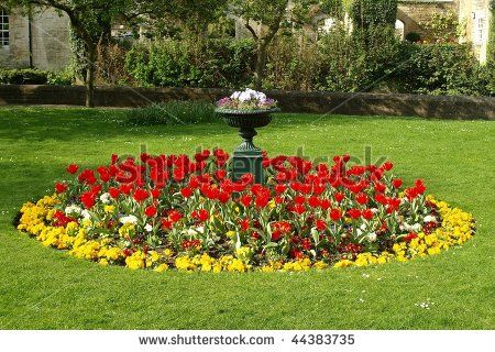 Flower Bed In A Formal Garden Stock Photo 44383735 : Shutterstock .