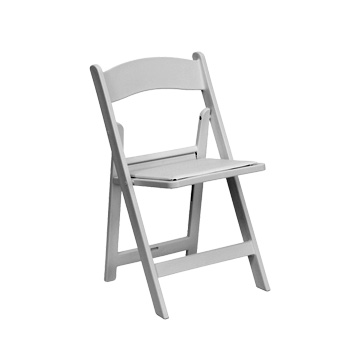 White Garden Folding Chair for Weddings and Parties from 5 Star Rent