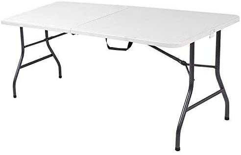 Amazon.com: Ontario Furniture 6 Foot Plastic Folding Table - Folds .