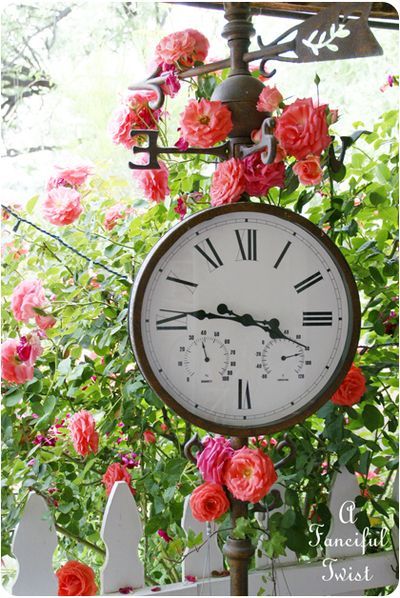 Rosy Concoctions | Garden clocks, Old clocks, Clo