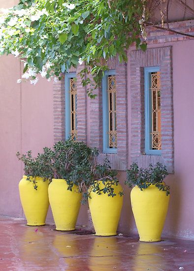 painted pots for the moroccan garden | Moroccan garden .