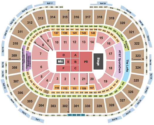 TD Garden Seating Charts & Seating Maps - Bost