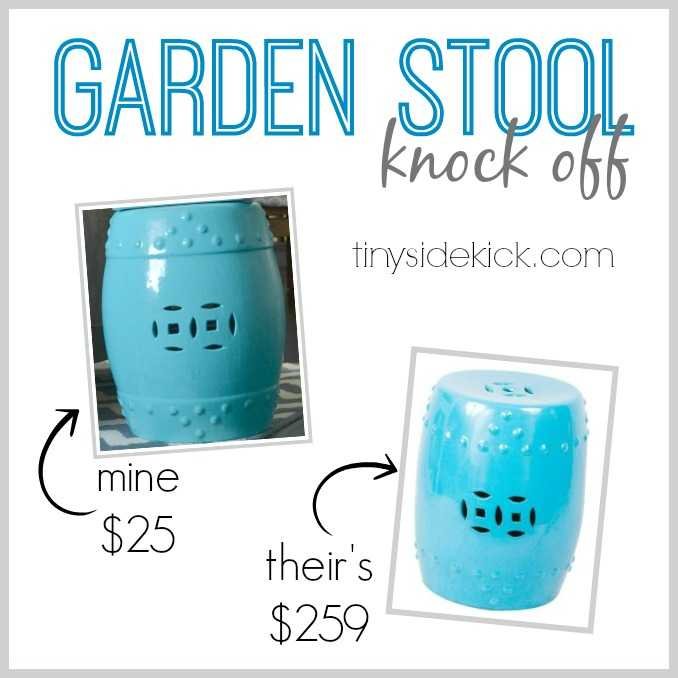 Turquoise Garden Stool {knock of