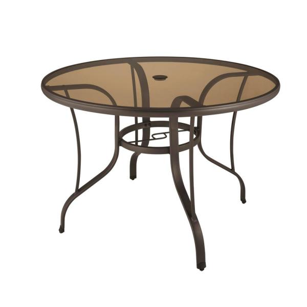 Hampton Bay 42 in. Mix and Match Steel Round Outdoor Patio Dining .