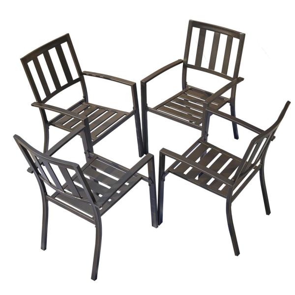 Patio Festival Metal Outdoor Dining Chair (4-Set)-PF19271 - The .
