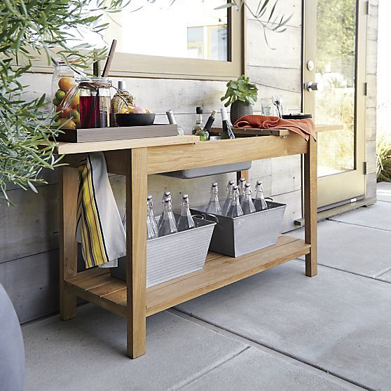 Regatta Console-Bar-Work Station in Outdoor Bar Carts | Crate and .