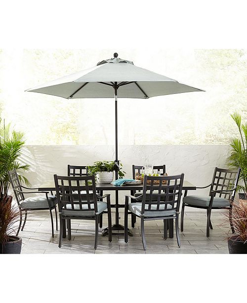 Furniture Highland Outdoor Dining Collection, with Sunbrella .