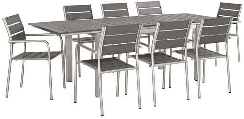 Amazon.com: Modway Shore 7-Piece Aluminum Outdoor Patio Furniture .