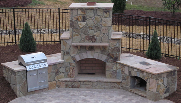 Easy Affordable Outdoor Fireplace Design Plans | CAD P