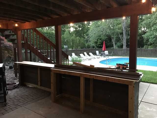 DIY outdoor patio bar under deck | Outdoor patio bar, Under decks .