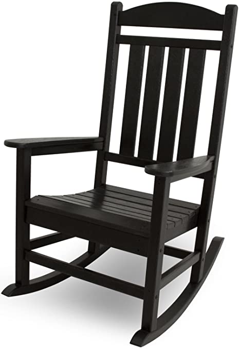 Amazon.com : POLYWOOD R100BL Presidential Rocking Chair, Black .