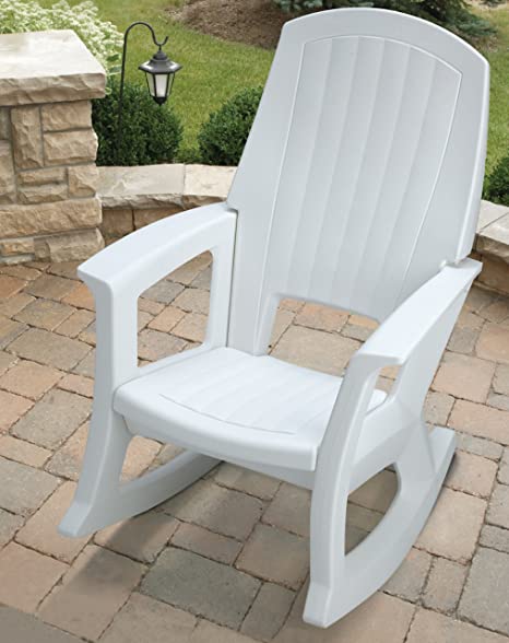 Amazon.com : White Outdoor Rocking Chair, 600-Lb. Capacity : Patio .