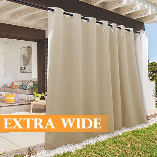 Amazon.com: RYB HOME Patio Curtain Outdoor Waterproof Panel, Plus .