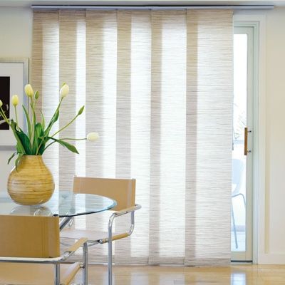 panel track blinds for the balcony door - would be smart to have .