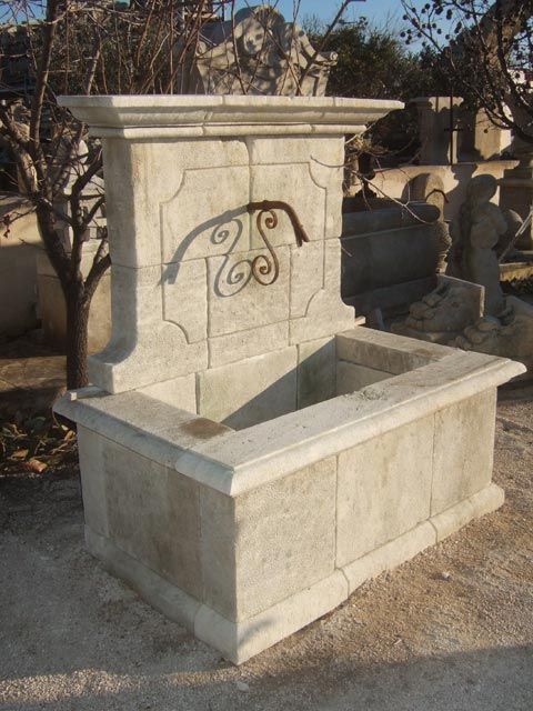 outdoor fountains, French fountains, limestone fountains, patio .