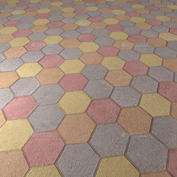 Colourful Hexagon Paving Slabs Texture | Paving slabs, Paving .