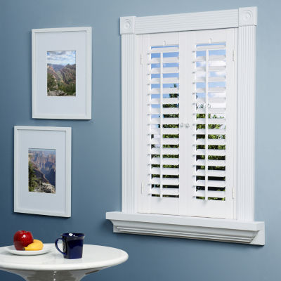 JCPenney Home™ Faux-Wood Plantation Shutters - 2 Panels-JCPenney .