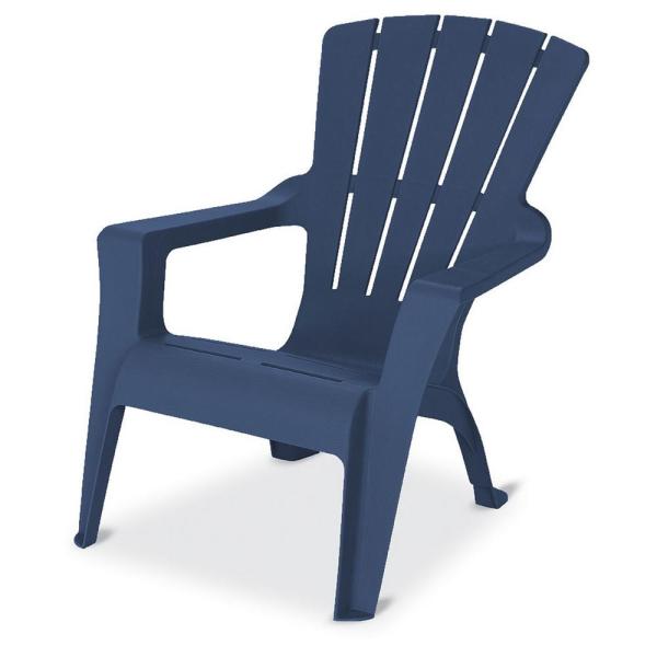 Unbranded Midnight Resin Plastic Adirondack Chair-240858 - The .