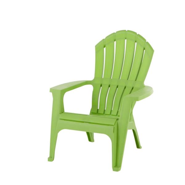 Unbranded RealComfort Lime Plastic Adirondack Chair-8371-97-4303 .
