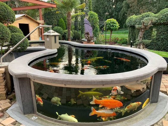 Above Ground Fish Pond Designs – lanzhome.com in 2020 | Fish ponds .