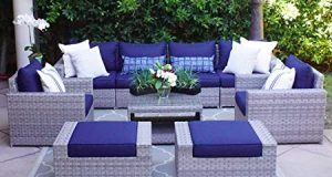 Amazon.com: SunHaven Resin Wicker Outdoor Patio Furniture Set - 9 .