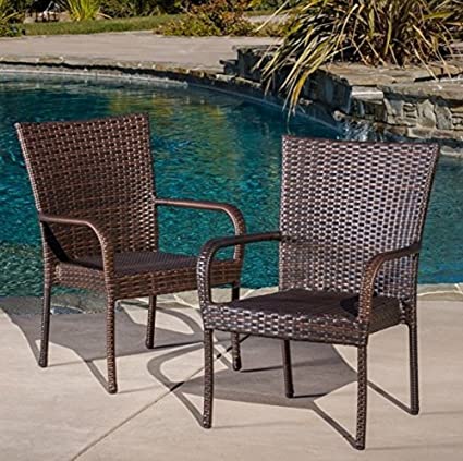 Amazon.com : Best Selling Outdoor Wicker Chairs, 2-Pack : Outdoor .